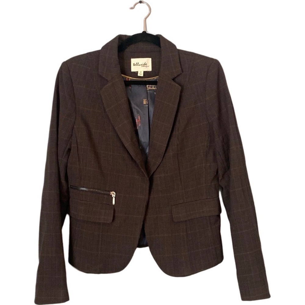 Telluride Clothing Co. Plaid Suit Jacket w/ Buckingham Palace lining Size M